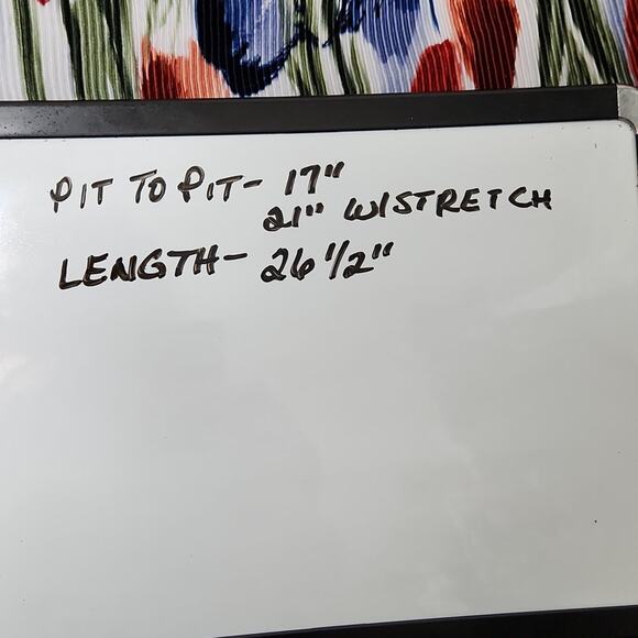 Sere Nade Womens Floral Sleeveless Blouse Size XL Accordian Peplum Artsy Light - Picture 10 of 10